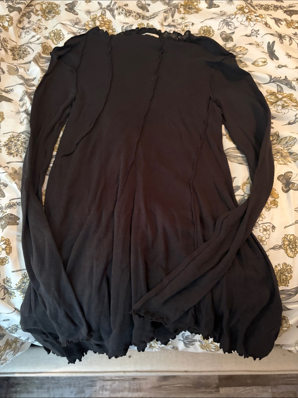 We the free Black Long Sleeve Lightweight dress